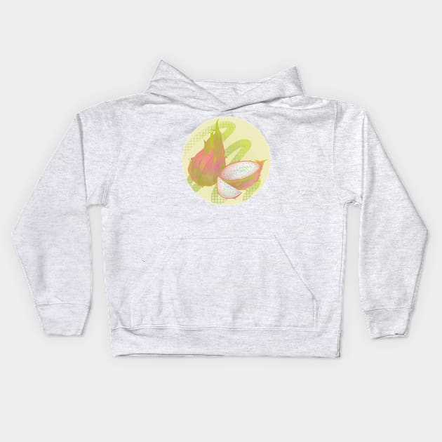 Dragonfruit Illustration Kids Hoodie by mirandachurch